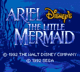 Ariel the Little Mermaid (USA, Europe) Title Screen